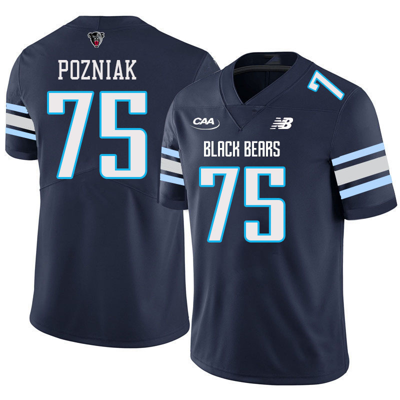 Men #75 Sean Pozniak Maine Black Bears College Football Jerseys Stitched Sale-Navy